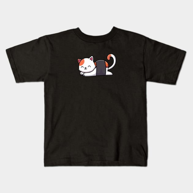 Cat Sushi Kids T-Shirt by iconicole